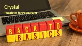  Presentation with basic - Beautiful presentation theme featuring back to basics written backdrop and a tawny brown colored foreground