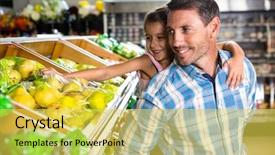  Presentation with give first and u will get back - PPT theme enhanced with back to daughter in grocery background and a yellow colored foreground