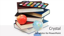  Presentation with scholl - Theme consisting of back to scholl concept background and a lemonade colored foreground