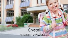  Presentation with back school - Slides having back to school - lovely schoolgirl background and a lemonade colored foreground