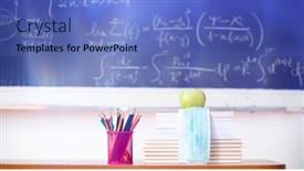  Presentation with medical supplies - Amazing theme having back-to-school-after-coronavirus backdrop and a teal colored foreground