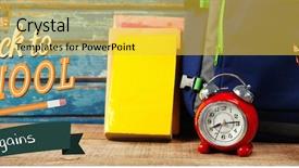  Presentation with words back to school - PPT theme enhanced with back to school against pencils background and a yellow colored foreground