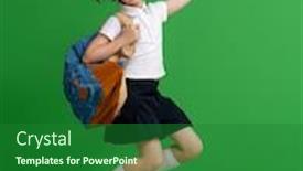  Presentation with study - PPT theme having back-to-school-and-happy background and a forest green colored foreground