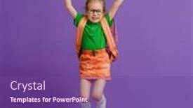  Presentation with back-school - PPT theme having back-to-school-and-happy background and a violet colored foreground