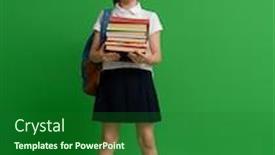  Presentation with study - Theme having back-to-school-and-happy background and a forest green colored foreground