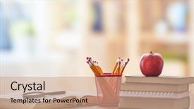  Presentation with school apple - Slide deck consisting of school and happy time apple background and a lemonade colored foreground