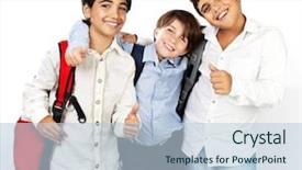  Presentation with back school education - Theme enhanced with back to school boys best background and a lemonade colored foreground