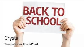  Presentation with back school - Audience pleasing slide deck consisting of back to school card isolated backdrop and a white colored foreground
