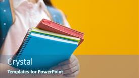  Presentation with back school - Theme with back-to-school-child background and a ocean colored foreground