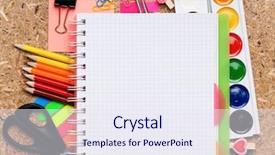  Presentation with back school - Beautiful presentation design featuring back to school concept - office backdrop and a sky blue colored foreground