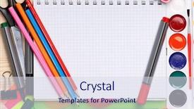  Presentation with back school - Slide set with back to school concept - office background and a sky blue colored foreground