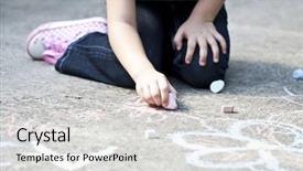  Presentation with girl design - Beautiful PPT theme featuring back to school concept -photo backdrop and a light gray colored foreground