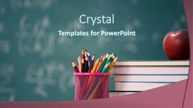  Presentation with school apple - Slide set consisting of back-to-school-concept-apple background and a ocean colored foreground