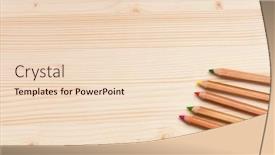  Presentation with back school - Colorful slide set enhanced with back to school concept - color pencils on wooden background backdrop and a lemonade colored foreground