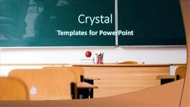  Presentation with back school - Slide deck consisting of back-to-school-concept-empty background and a ocean colored foreground