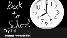  Presentation with back school - Cool new presentation theme with back to school concept handwriting backdrop and a dark gray colored foreground