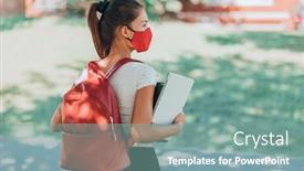  Presentation with back school - Amazing presentation having back-to-school-concept-university backdrop and a seafoam green colored foreground