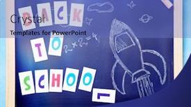  Presentation with hand drawn school - Amazing presentation design having back-to-school-concept backdrop and a teal colored foreground