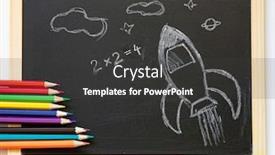  Presentation with hand drawn school - Presentation design with back-to-school-concept background and a dark gray colored foreground