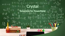  Presentation with back school - PPT theme featuring back to school concept background and a ocean colored foreground