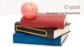  Presentation with school-apple - Presentation design enhanced with back-to-school-concept background and a lemonade colored foreground