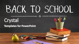  Presentation with back school - Presentation theme having back to school concept background and a dark gray colored foreground