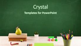  Presentation with back to school concept school - Beautiful theme featuring back to school concepty backdrop and a tawny brown colored foreground