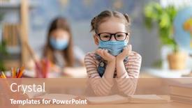  Presentation with school children - Slide deck enhanced with back-to-school-cute-industrious background and a coral colored foreground