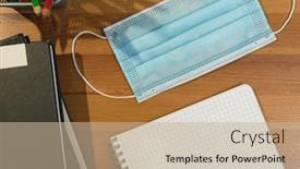  Presentation with back school - Audience pleasing PPT theme consisting of back-to-school-during-pandemic backdrop and a mint green colored foreground