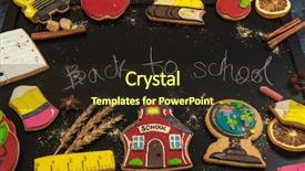  Presentation with back to school - Beautiful PPT theme featuring back to school gingerbreads cookies backdrop and a wine colored foreground