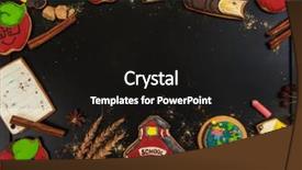  Presentation with school anniversary - Presentation design featuring back to school gingerbreads cookies background and a black colored foreground