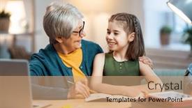  Presentation with back school - Audience pleasing PPT layouts consisting of back-to-school-happy-child backdrop and a coral colored foreground