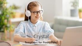  Presentation with back school education - Slide set consisting of back-to-school-happy-child background and a soft green colored foreground