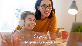  Presentation with adult education - Slide set featuring back-to-school-happy-child background and a coral colored foreground