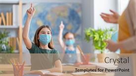  Presentation with school children - Cool new theme with back-to-school-happy-children backdrop and a coral colored foreground