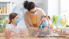  Presentation with hearing aids for children in school - Cool new PPT layouts with back-to-school-happy-children backdrop and a coral colored foreground