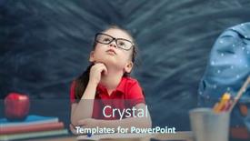  Presentation with school desk - Audience pleasing presentation theme consisting of back-to-school-happy-cute backdrop and a ocean colored foreground