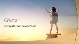  Presentation with back school education - PPT theme with back-to-school-happy-cute background and a  colored foreground