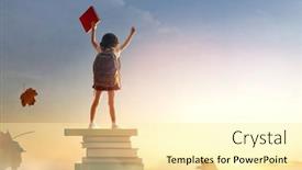  Presentation with education cute - Theme with back-to-school-happy-cute background and a blonde colored foreground