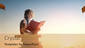  Presentation with education cute - Slide deck having back-to-school-happy-cute background and a coral colored foreground