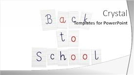  Presentation with back school - Theme featuring back-to-school-lettering-inscription background and a white colored foreground