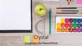 Presentation with note book - PPT layouts with back to school note book background and a light gray colored foreground