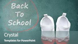  Presentation with welcome back - Audience pleasing theme consisting of back to school text backdrop and a ocean colored foreground