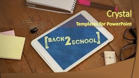  Presentation with measurement - Slide set having back to school text background and a tawny brown colored foreground