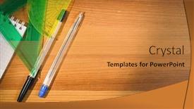  Presentation with back school - Audience pleasing presentation design consisting of back-to-school-top-view backdrop and a gold colored foreground