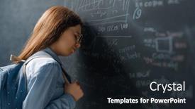  Presentation with back-school - Slide deck with back-to-school-unhappy-teenager and a wine colored foreground