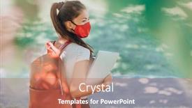  Presentation with back school - Colorful slide set enhanced with back-to-school-university-student backdrop and a coral colored foreground