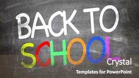  Presentation with welcome back - Amazing presentation theme having back to school written backdrop and a violet colored foreground