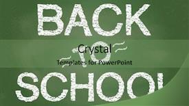  Presentation with cartoon - Theme having back to school written background and a seafoam green colored foreground