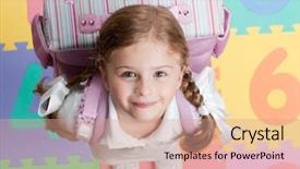  Presentation with back school - PPT layouts consisting of back to school background and a coral colored foreground